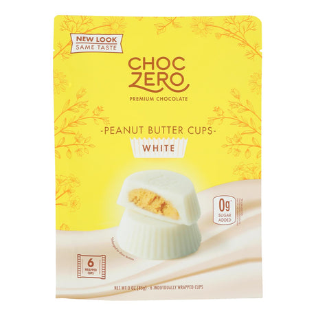 ChocZero White Chocolate Peanut Butter Cups: Sugar Free Keto Candy - 12 Count