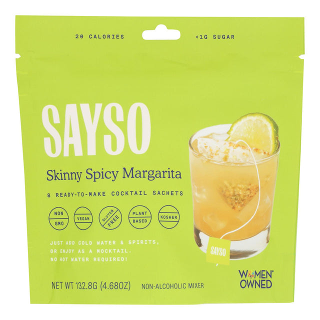 Sayso Margarita Organic Skinny Spicy - 6 x 4.68 oz