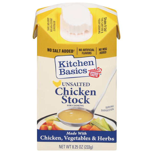 Kitchen Basics Chicken Stock NSA (No Salt Added) - 8.25 oz  (Pack of 12)
