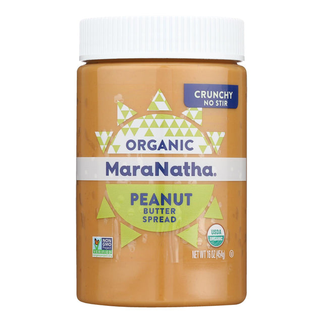 Maranatha Organic Crunchy Peanut Butter, No Stir, 6 x 16 Oz - Pack of 6