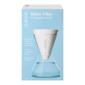 Soma Carafe Glass 6 Cups, 48 Oz, Pack of 2 - Water Pitcher Set