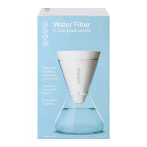 Soma Carafe Glass 6 Cups, 48 Oz, Pack of 2 - Water Pitcher Set