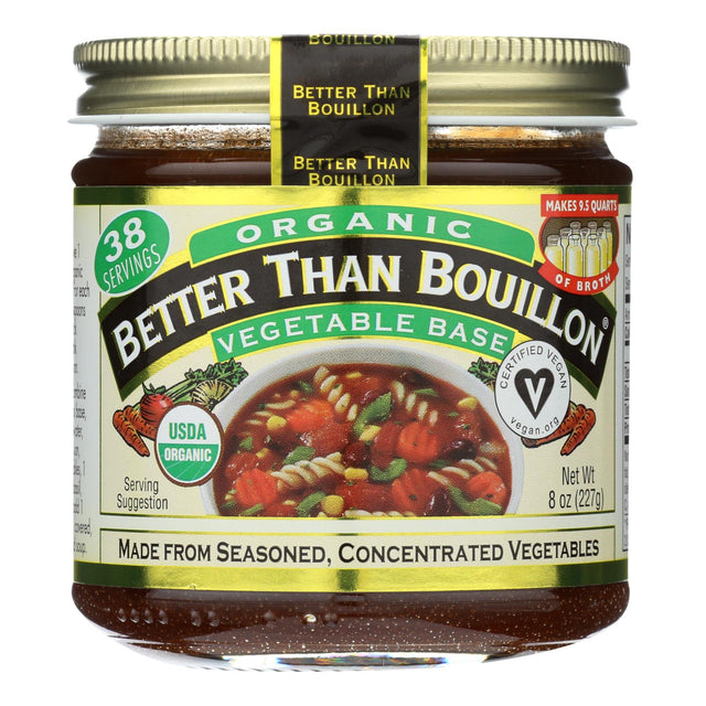 Better Than Bouillon Organic Vegetable Base (8 oz) - 6 Pack - Rich Flavor Concentrate