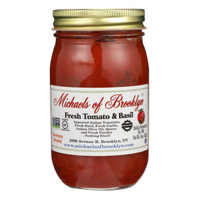 Michael's Of Brooklyn Tomato Basil Sauce: Authentic Italian Recipe - 6x16 Oz