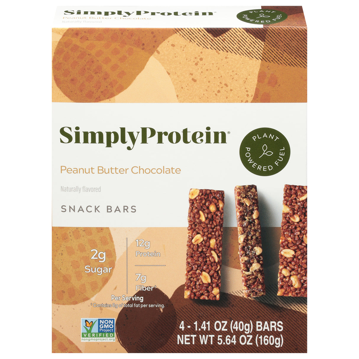 Simply Protein Bar - Peanut Butter Chocolate - 6 x 1.41 oz - Protein & Fiber Snack