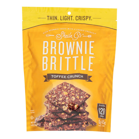 Sheila G's Brownie Brittle Toffee Crunch 5oz 6pk | Crispy Brownie Snacks