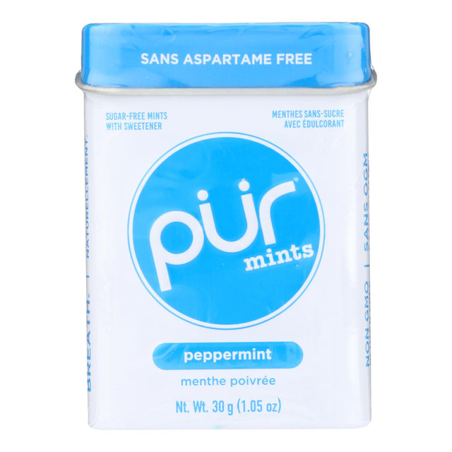 Pur Mint Peppermint Mints: Sugar-Free Breath Freshener | 12 x 1.05 Oz - Fresh!