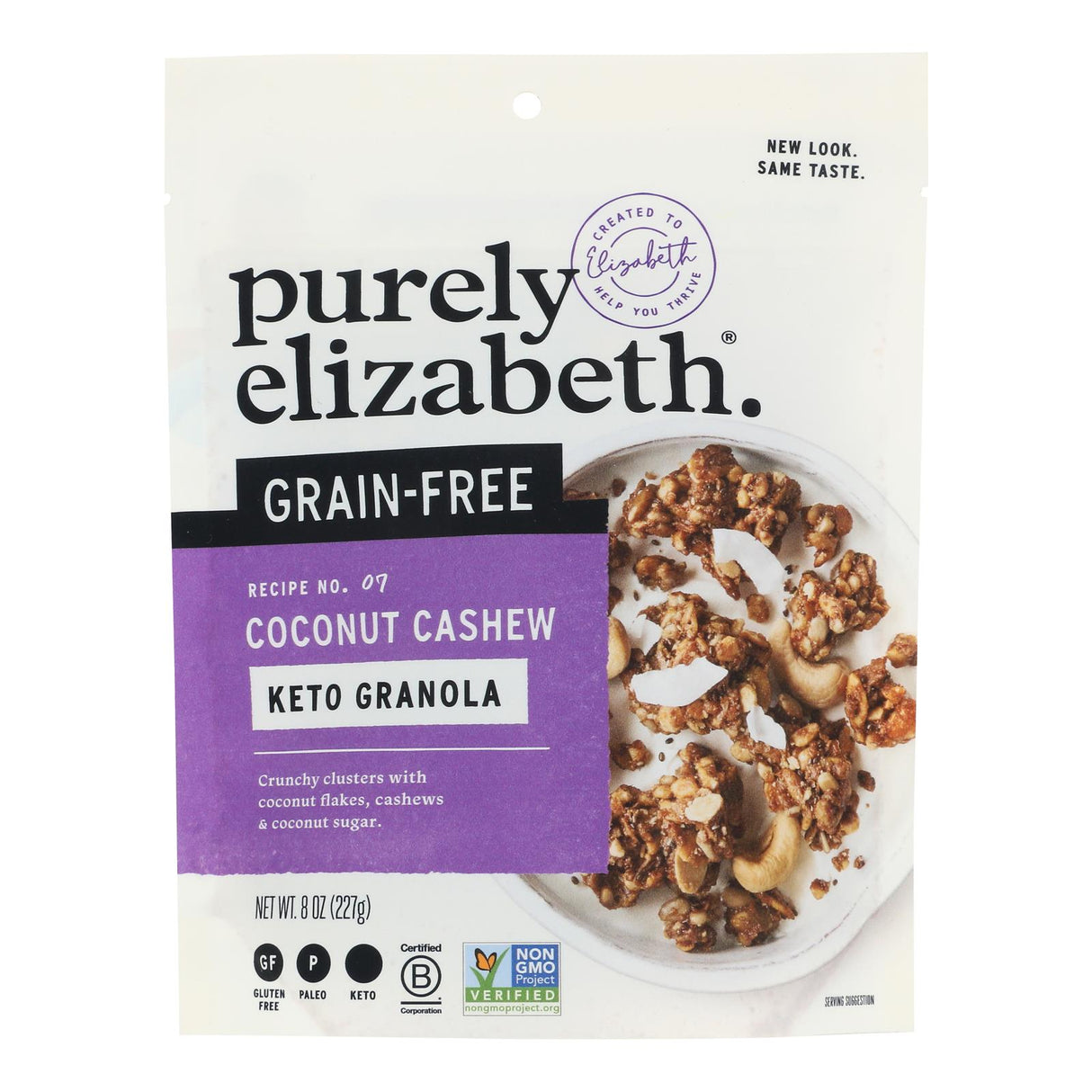 Purely Elizabeth Grain-Free Granola, Original, 8 oz, Pack of 6 - Gluten-Free & Paleo Friendly