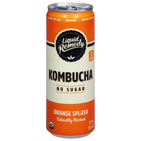 Remedy Kombucha Organic Orange Splash, 12 fl oz  (Pack of 12)
