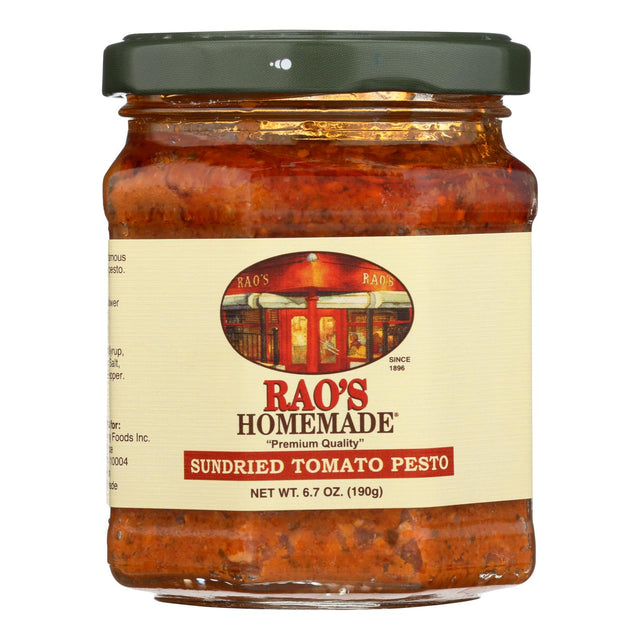 Rao's Pesto Sun Dried Tomato 6-Pack: Authentic Italian Flavor - 6.7 Oz