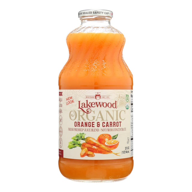 Lakewood Organic Orange Carrot Juice Blend - 32 Fl Oz - Pack of 6