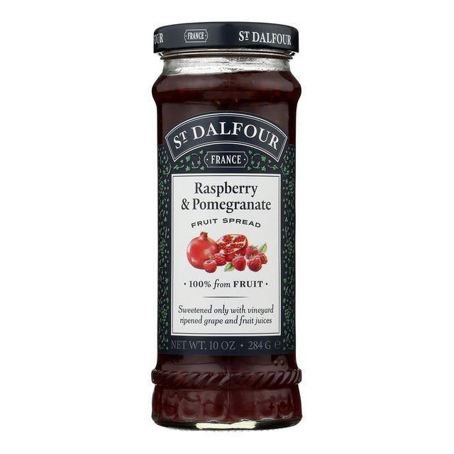 St Dalfour Raspberry Pomegranate Fruit Spread - Deluxe 100% Fruit - 10 Oz - Pack of 6