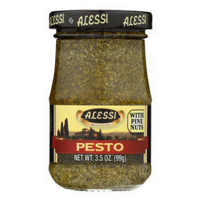 Alessi Pesto di Liguria - Authentic Italian Basil Pesto (Pack of 12 - 3.5 Fl Oz)