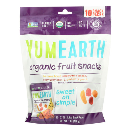 YummyEarth Organic Fruit Snacks 12 pk: Gluten-Free Vegan Treats, 7oz Cases
