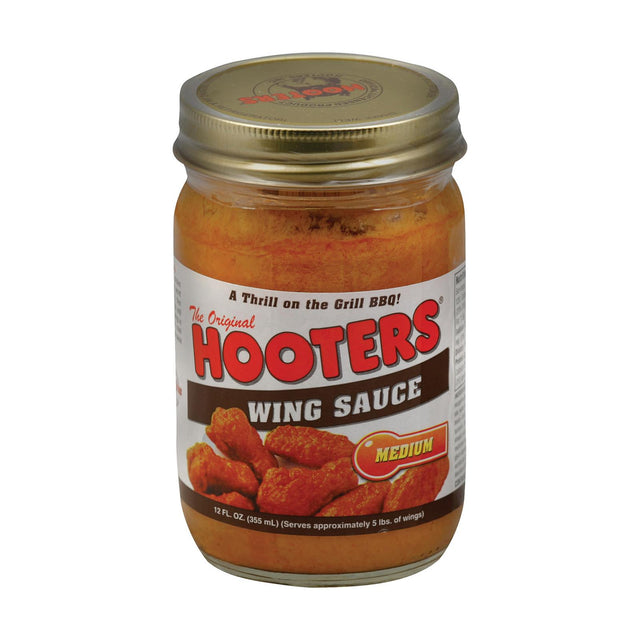 Hooters Medium Wing Sauce - Pack of 6 - 12 Oz
