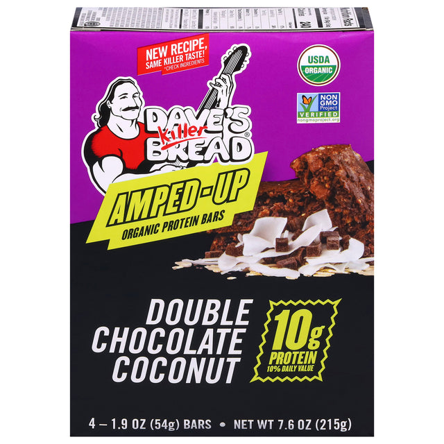Dave's Killer Bread Protein Bar -OrganicChocolate Coconut - 6 x 7.6 oz Bars