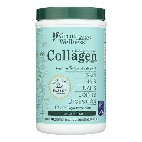 Great Lakes Wellness Collagen Peptides Unflavored Powder - 8 oz.