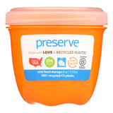 Preserve Orange Food Container 8 oz - Round Mini Storage - BPA Free - Eco Friendly