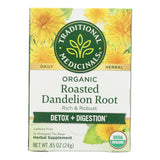 Traditional Medicinals Organic Roasted Dandelion Root Tea - Caffeine Free - 16 Bags | Detox & Liver Support