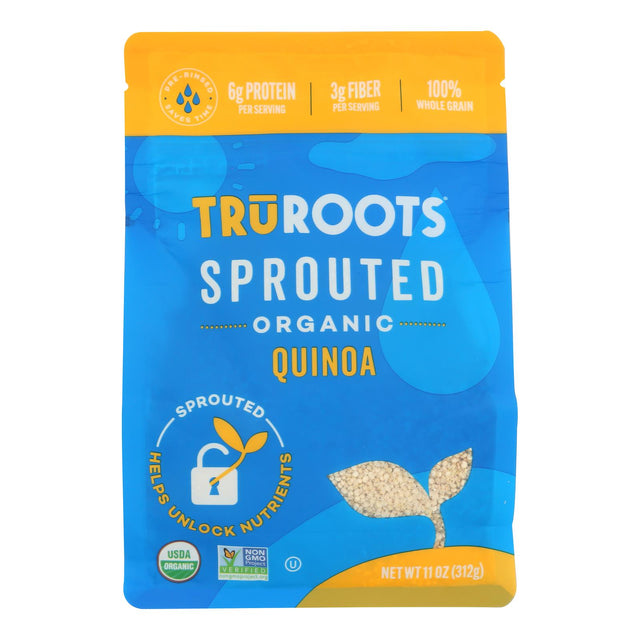 Truroots Organic Sprouted White Quinoa, 11 oz, Pack of 6