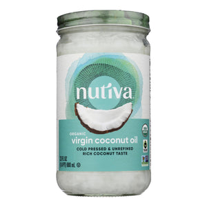 Nutiva Organic Virgin Coconut Oil, 23 Oz, Pack of 6 - Unrefined, Cold-Pressed, Great for Cooking & Skin
