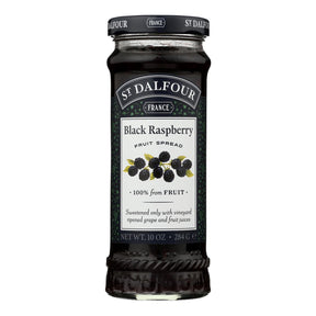 St Dalfour Black Raspberry Fruit Spread - Deluxe 100% Fruit - 10 oz - 6 Pack