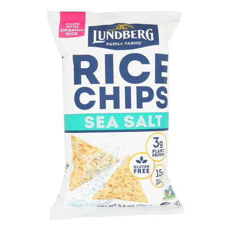 Lundberg Organic Sea Salt Rice Chips - 6 Pack | Delicious Gluten-Free Snack
