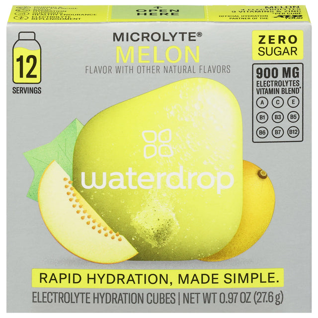 Waterdrop Microlyte Melon Electrolyte Drink: 12 Pack - Hydrate & Replenish