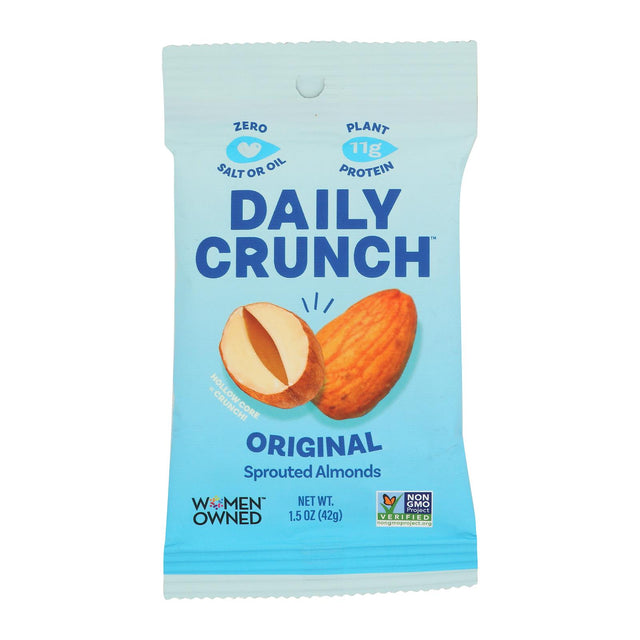 Daily Crunch Sprouted Almonds, 8-1.5 Oz Bags - Healthy & Crunchy Snack