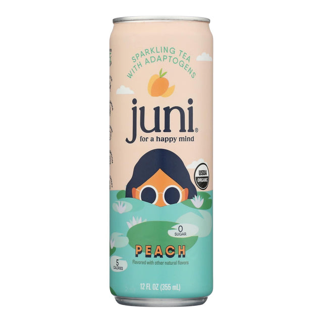Juni Sparkling Peach Tea - 12 x 12 fl oz