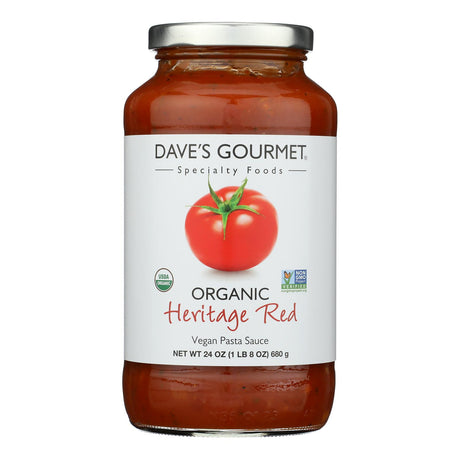 Dave's Gourmet Heritage Red Pasta Sauce - Pack of 6 (24 oz )