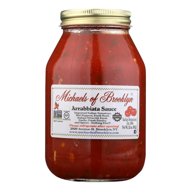 Michael's Of Brooklyn Arrabbiata Sauce: Authentic Italian Pasta Sauce 6- 32oz.
