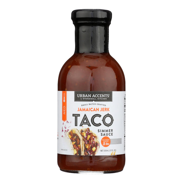 Urban Accents Simmer Sauce: Taco & Jamaican Jerk Variety Pack (Pack of 6 - 12 fl oz )