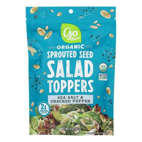 Go Raw Organic Sprouted Seed Salad Toppers, Sea Salt & Cracked Pepper - 6 Pack (4 oz Bags)