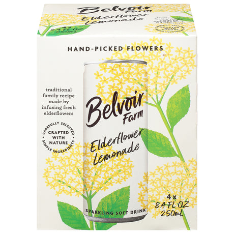 Belvoir Elderflower Lemonade 4pk: Refreshing Drink |Belvoir Fruit Farms s
