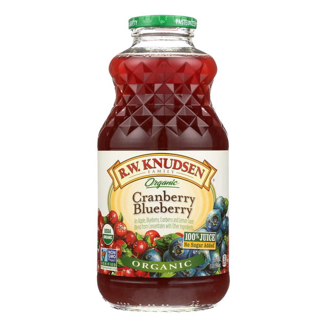 R.W. Knudsen Organic Cranberry Blueberry Juice, 32 Fl Oz, Pack of 6