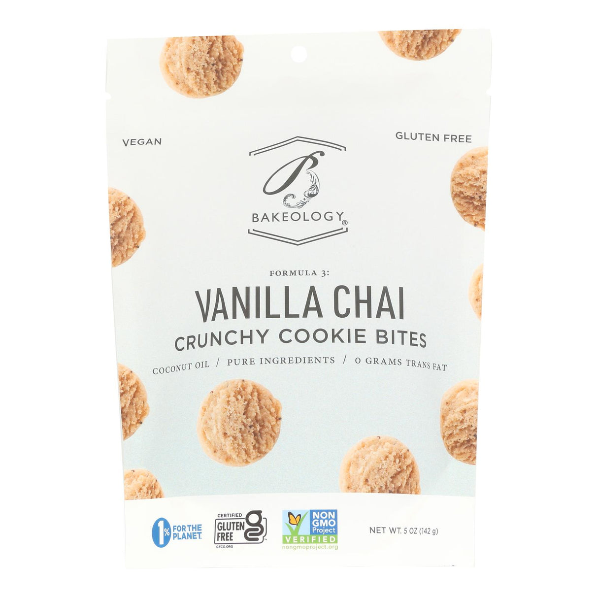 Bakeology Gluten-Free Vegan Vanilla Chai Cookie Bites - 8.5oz (8 Pack)