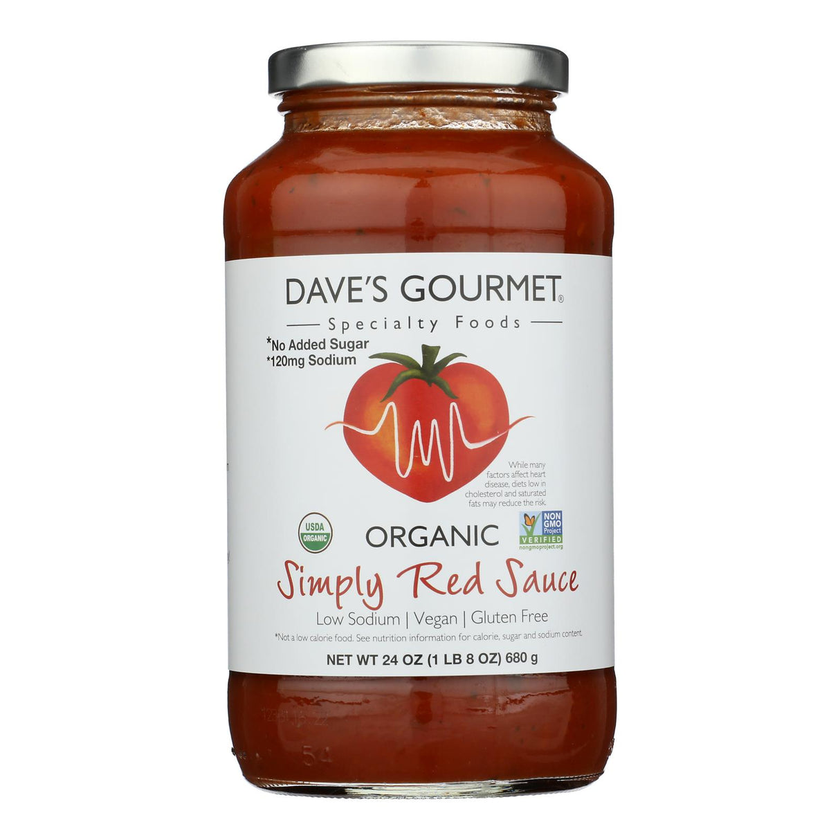 Dave's Gourmet Simply Red Pasta Sauce, 6-Pack of 24 oz
