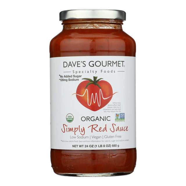 Dave's Gourmet Simply Red Pasta Sauce, 6-Pack of 24 oz