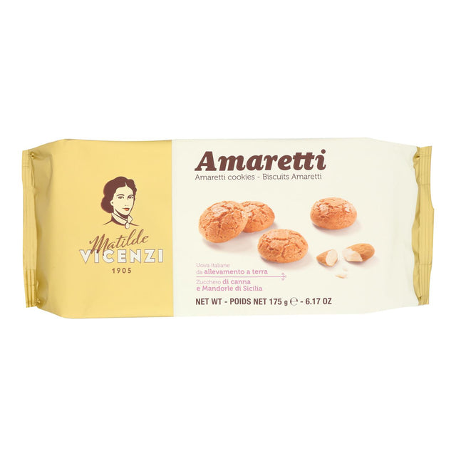 Vicenzi Amaretto Cookies, Original Italian Biscuit (Pack of 12) - 6.17 Oz Each