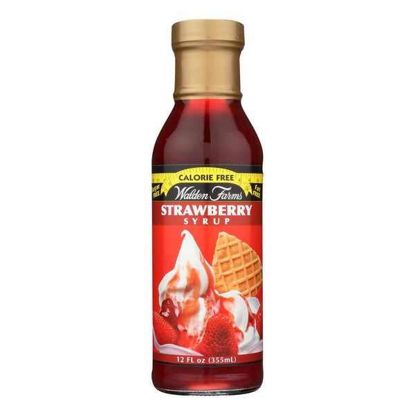Walden Farms Sugar-Free Strawberry Syrup (6 Pack) | Low Carb & Calorie Free