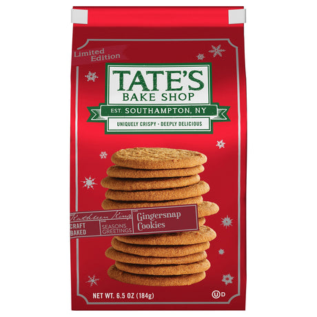 Tate's Bake Shop Gingersnap Cookies, 12 Packs of 6.5 Oz