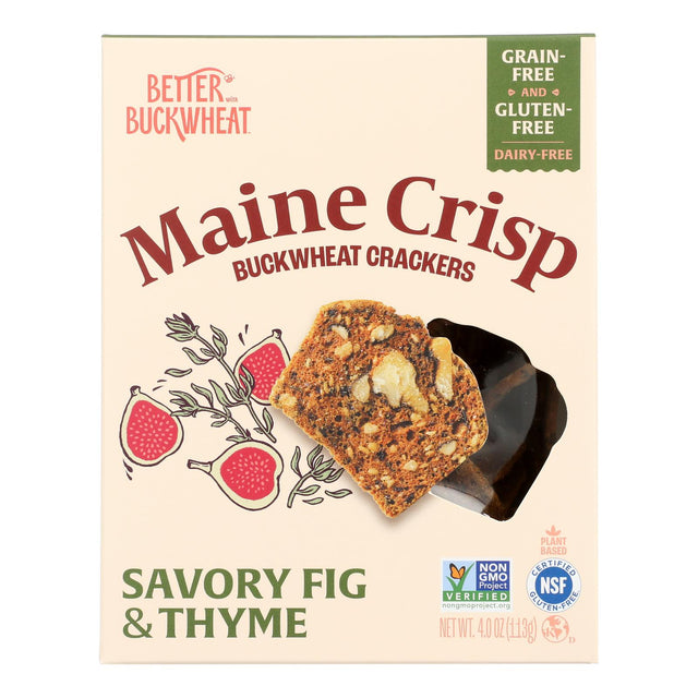 Better With Buckwheat Crisps Savory Fig & Thyme - 10 Pack of 4 oz Pouches