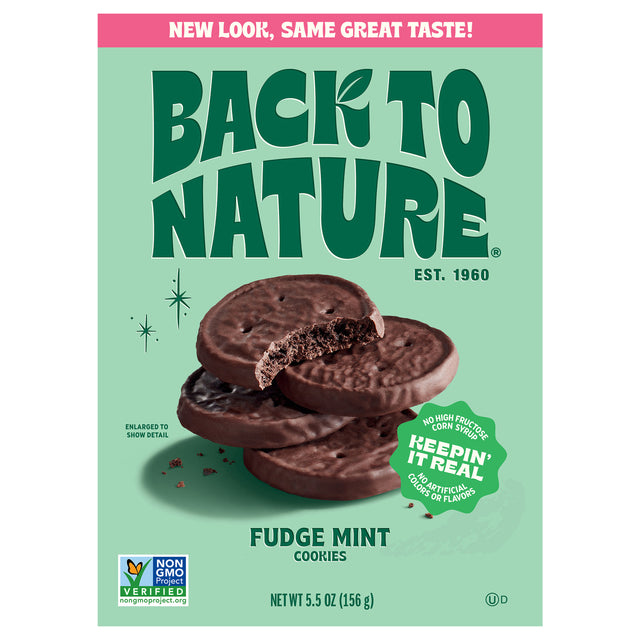 Back to Nature Fudge Mint Cookies, 5.5 oz - 6 Pack
