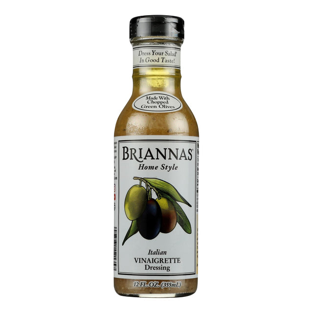 Brianna's Italian Vinaigrette Salad Dressing - 12 Fl Oz - Pack of 6 - Tangy & Flavorful