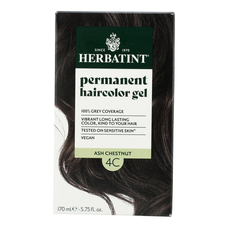 Herbatint Hair Color 4C Ash Chestnut - Natural Permanent Dye -  5.75 fl oz