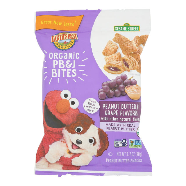 Earth's Best Organic PB&J Bites, Grape, 6 Count - 3.17 oz Pouches
