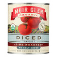 Muir Glen Organic Fire Roasted Diced Tomatoes, No Salt Added, 28 oz (Case of 12) - Organic Tomatoes