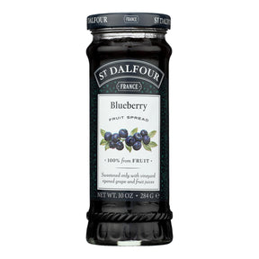 St. Dalfour Wild Blueberry Fruit Spread - Deluxe 100% Fruit, 10 Oz - 6 Pack