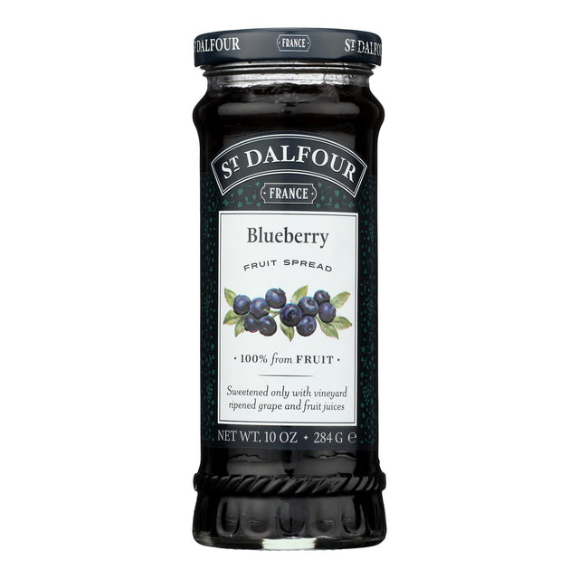 St. Dalfour Wild Blueberry Fruit Spread - Deluxe 100% Fruit, 10 Oz - 6 Pack